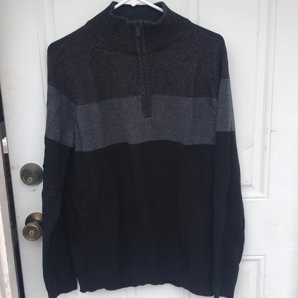 Calvin Klein 1/2 zip color block sweater - Picture 1 of 3